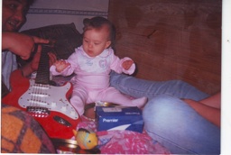 Fabián and his niece Iliana in 2000