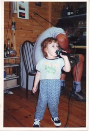 Iliana with her uncle Fabián in 2003